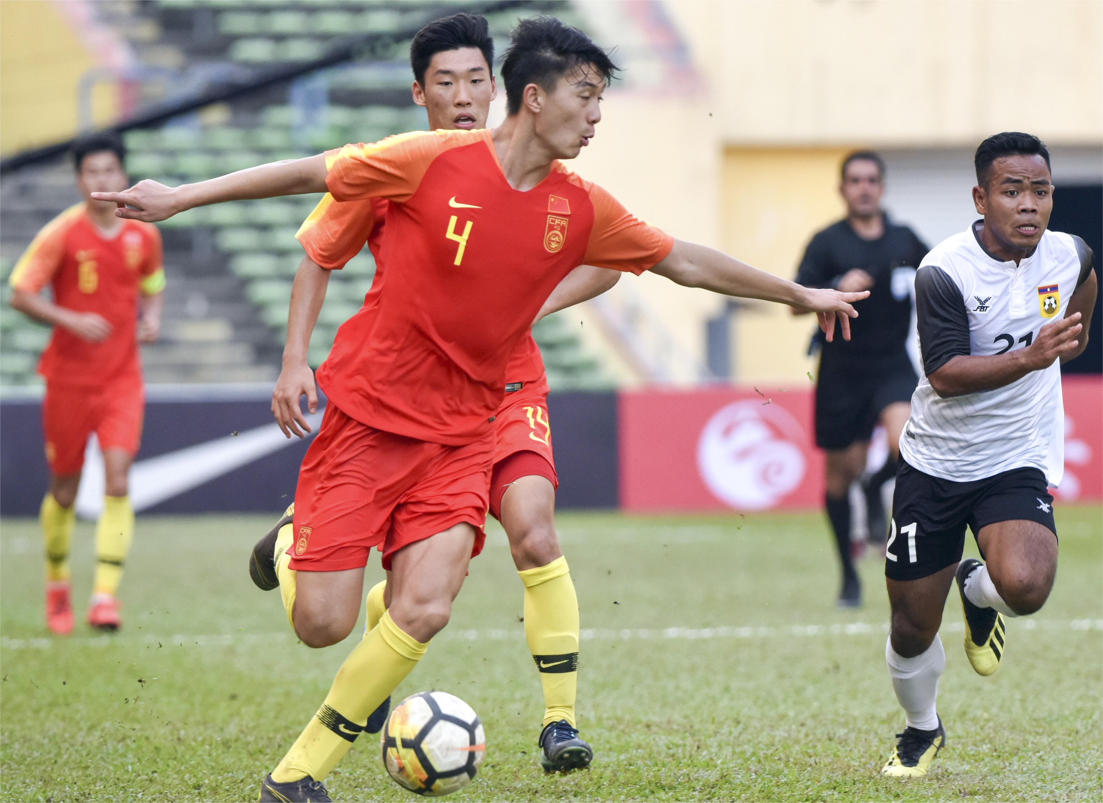 亚运男足小组赛A组首轮：中国U23对阵印度U23